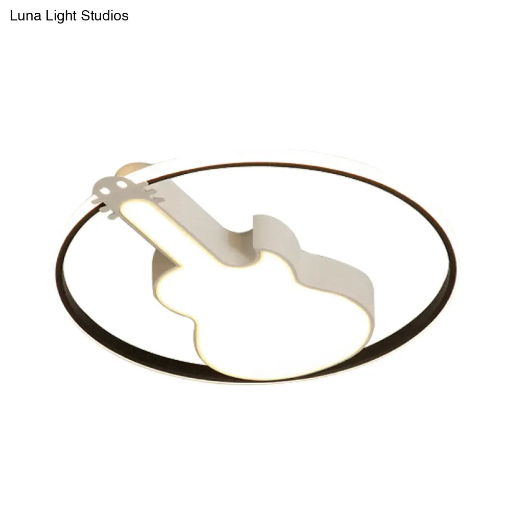 Candy - Colored Guitar Acrylic Flush Mount Led Ceiling Light For Game Rooms