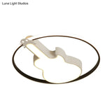 Candy - Colored Guitar Acrylic Flush Mount Led Ceiling Light For Game Rooms