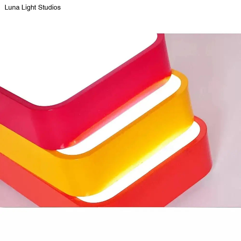 Candy Colored Led Ceiling Lamp For Baby And Kids’ Bedroom - Acrylic Linear Mount