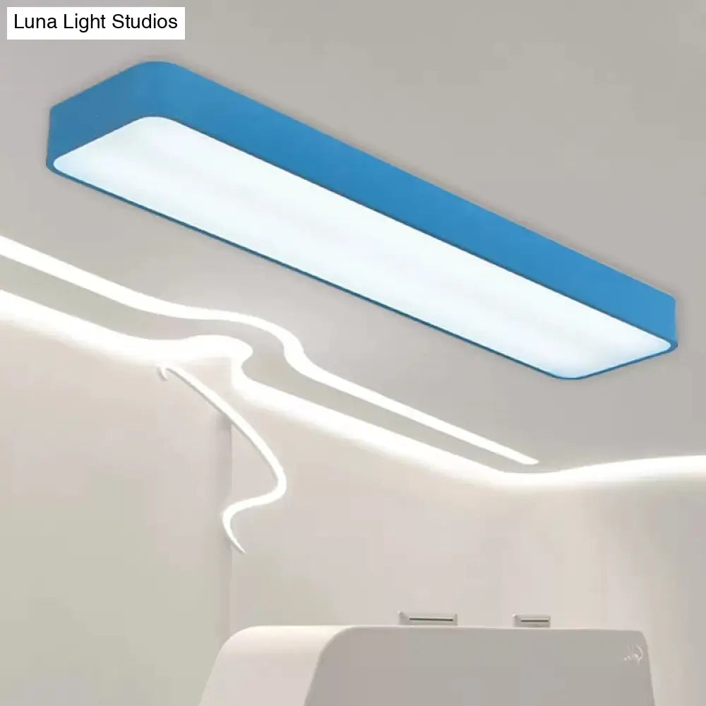 Candy Colored Led Ceiling Lamp For Baby And Kids’ Bedroom - Acrylic Linear Mount