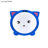Cartoon Animal Shaped Ceiling Mount Light - Metal Flush For Nurseries And Corridors