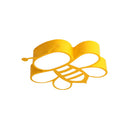 Cartoon Bee Led Ceiling Lamp For Kids’ Room In Yellow With Warm/White Light / White