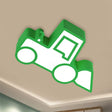 Cartoon Car Ceiling Light - Acrylic Flush Mount For Bedroom Green / Warm