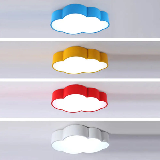 Cartoon Cloud Led Ceiling Mount Lamp For Bedroom - Acrylic Flush Lighting Fixture