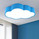 Cartoon Cloud Led Ceiling Mount Lamp For Bedroom - Acrylic Flush Lighting Fixture Blue / 20.5 White
