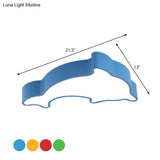 Cartoon Dolphin Led Flushmount Light For Children’s Room - Acrylic Ceiling Mounted Green/Blue/Red