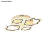Cartoon Flush Mount Lighting: Cloud Living Room Light Fixture With Acrylic Panels White 4/8 Lights