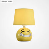 Cartoon Head Desk Lamp With Smiling Face & Reading Light Ideal For Study Rooms