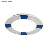 Cartoon Led Flush Mount Ceiling Light For Child’s Bedroom Swim Ring