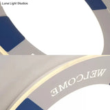 Cartoon Led Flush Mount Ceiling Light For Child’s Bedroom Swim Ring