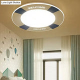 Cartoon Led Flush Mount Ceiling Light For Child’s Bedroom Swim Ring