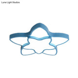 Cartoon Led Flush Mount Light: Vibrant 2-Star Acrylic Ceiling Lamp For Corridor And Kid’s Bedroom