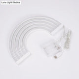 Cartoon Led Table Light: Artistic Plastic Lamp For Bedroom With Battery Power - Neon Wall Lighting