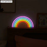 Cartoon Led Table Light: Artistic Plastic Lamp For Bedroom With Battery Power - Neon Wall Lighting
