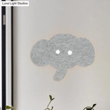 Cartoon Led Wall Lamp For Kids Bedroom With Felt Sheep Pine Tree And Airship - Available In Pink