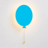 Cartoon Led Wall Sconce - Wooden Slim Panel Balloon Light For Childs Bedroom Or Kindergarten Sky