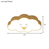 Cartoon Nursery Led Ceiling Light With Cloud Acrylic Shade