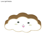 Cartoon Nursery Led Ceiling Light With Cloud Acrylic Shade