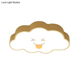 Cartoon Nursery Led Ceiling Light With Cloud Acrylic Shade