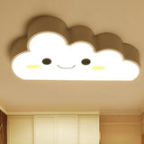 Cartoon Nursery Led Ceiling Light With Cloud Acrylic Shade White / C