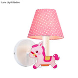 Cartoon Nursing Room Wall Light Metal Shade Sconce With 1