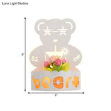 Cartoon Pattern Led Wall Lamp - Elegant White Acrylic Sconce Light For Living Room Décor