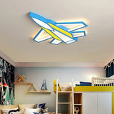 Cartoon Plane Led Flush Mount Ceiling Light - Perfect For Childrens Rooms