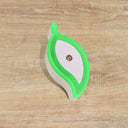 Cartoon Plug-In Led Night Lamp For Kids Room - Plastic Leaf Mini Wall Lighting In Green/Pink/White