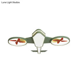 Cartoon Propeller Plane Led Ceiling Lamp - Acrylic Theme Park Shop Flush Light