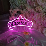 Cartoon Shape Led Wall Night Light For Bedroom - Festive White Plastic Decorative Lighting / Crown