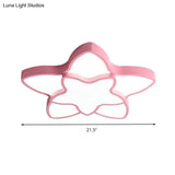 Cartoon Star Flush Ceiling Light Fixture - Acrylic For Kindergarten