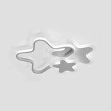 Cartoon Star Flush Mount Ceiling Light For Girls Bedroom White / Warm