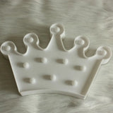 Cartoon Style Plastic Crown Nightstand Lamp - Battery Operated Led Night Light White / B