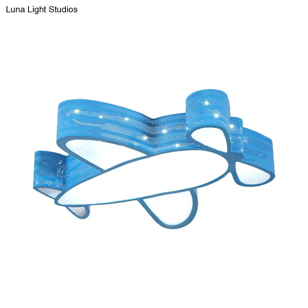 Cartoon Style Propeller Plane Ceiling Light For Kid’s Bedroom