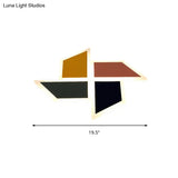 Cartoon Toy Windmill Led Ceiling Light - Acrylic Flush Mount Multicolor Ideal For Study Room