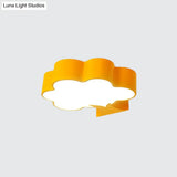 Cartoon Tree Acrylic Ceiling Mount Lamp Kids Led Flush Light Fixture For Nursery Room - Yellow/Red