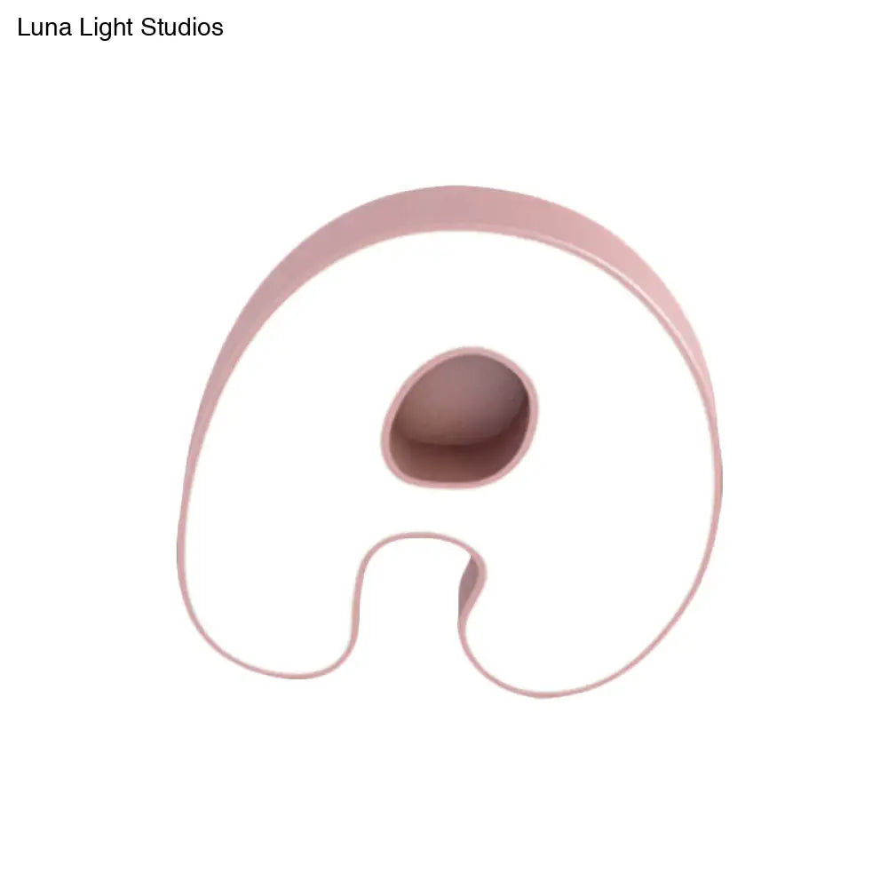 Cartoon White Led Kids Bedroom Flush Light With Acrylic Shade