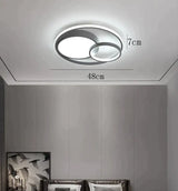 Ceiling Lamp LED Bedroom Lamp Simple Light Luxury Creative Warm Romantic Master Bedroom Lamp Gray / Dia48CM / Warm