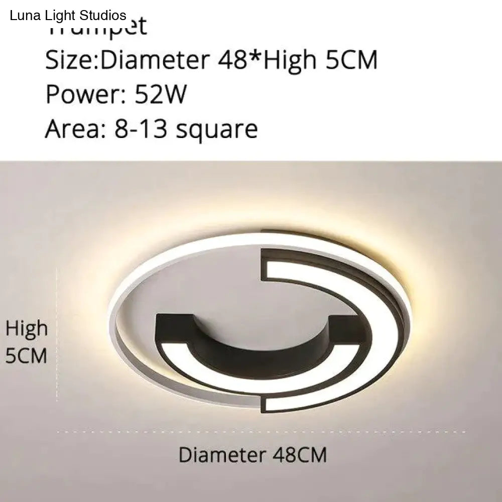 Ceiling Lights Round Shape Led Light For Bedroom Kids Luminaire Creative Lighting Fixture 48X48X5Cm