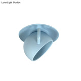 Ceramic Coffee Cup Flush Mount Ceiling Lamp - Rotatable Led Light In White/Grey/Blue