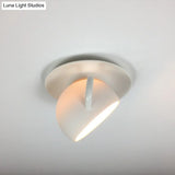 Ceramic Coffee Cup Flush Mount Ceiling Lamp - Rotatable Led Light In White/Grey/Blue