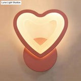 Child Bedroom Led Wall Sconce: Lovely Pattern Acrylic Undertint Light