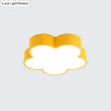 Children’s Acrylic Led Flush Mount Lamp - Fun Flower Design For Kindergarten Ceiling Light In