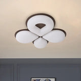 Children’s Bedroom Led Flush Mount Light Fixture In Grey/White/Coffee - Cute Flower Design Coffee