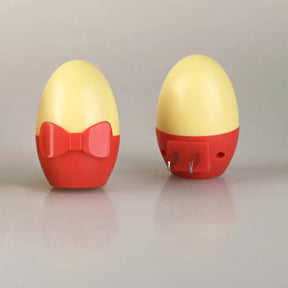 Childrens Egg-Shaped Mini Night Light Wall Lamp - Plug-In Led Plastic In Yellow-Red