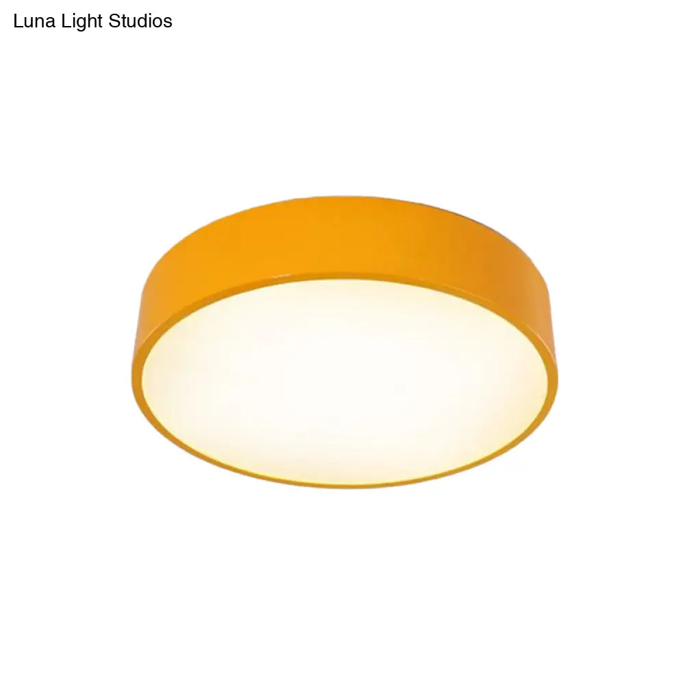 Children’s Led Ceiling Flushmount In Fun Colors: Circular Acrylic Fixture