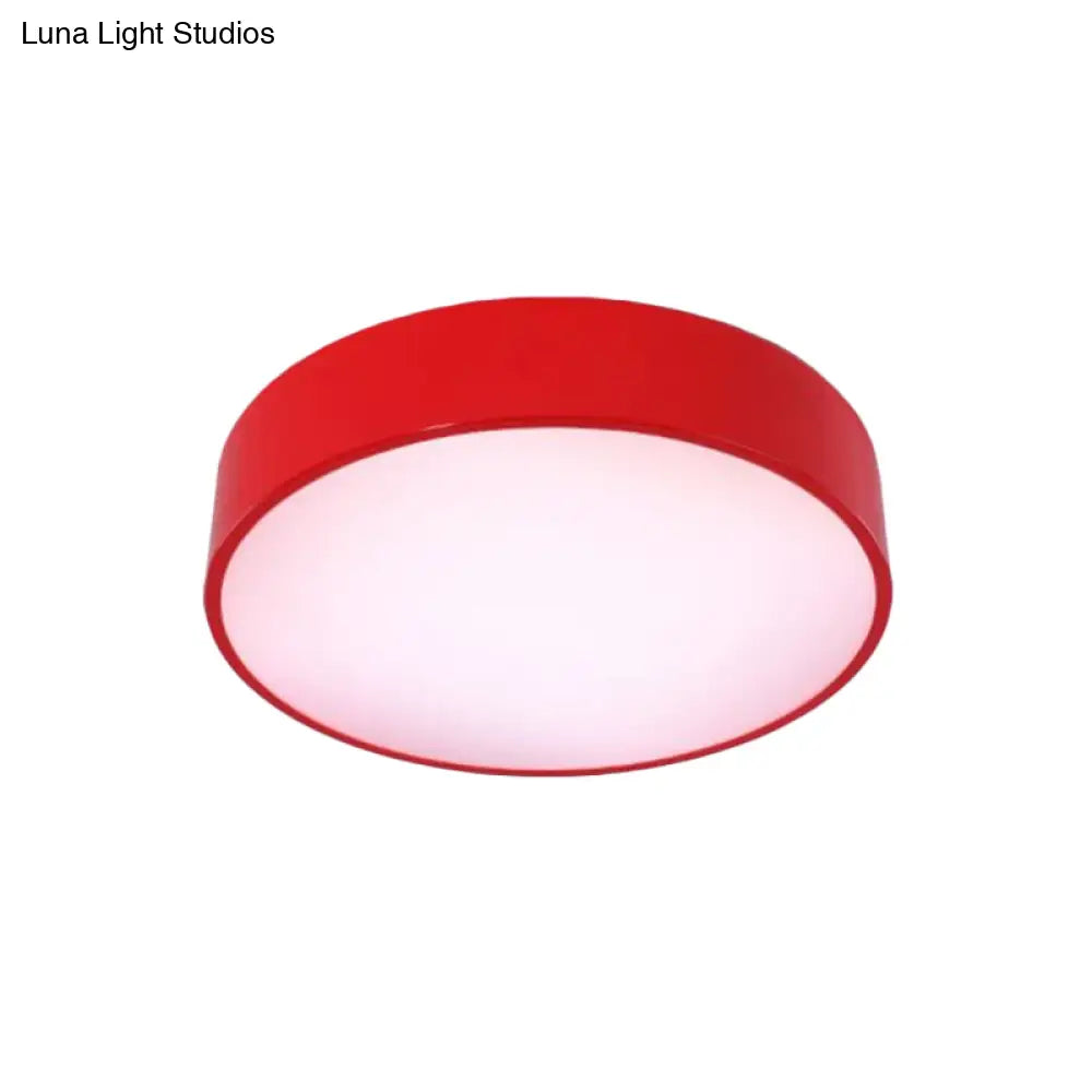 Children’s Led Ceiling Flushmount In Fun Colors: Circular Acrylic Fixture