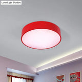 Children’s Led Ceiling Flushmount In Fun Colors: Circular Acrylic Fixture
