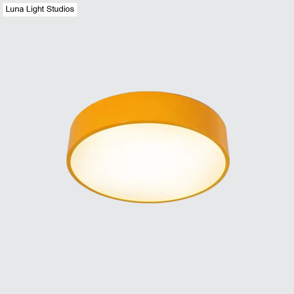 Children’s Led Ceiling Flushmount In Fun Colors: Circular Acrylic Fixture