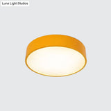Children’s Led Ceiling Flushmount In Fun Colors: Circular Acrylic Fixture